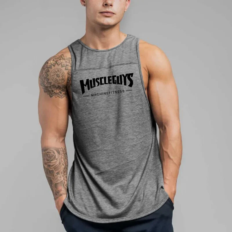 Men's Sweat-Absorbent Sleeveless Gym Vest
