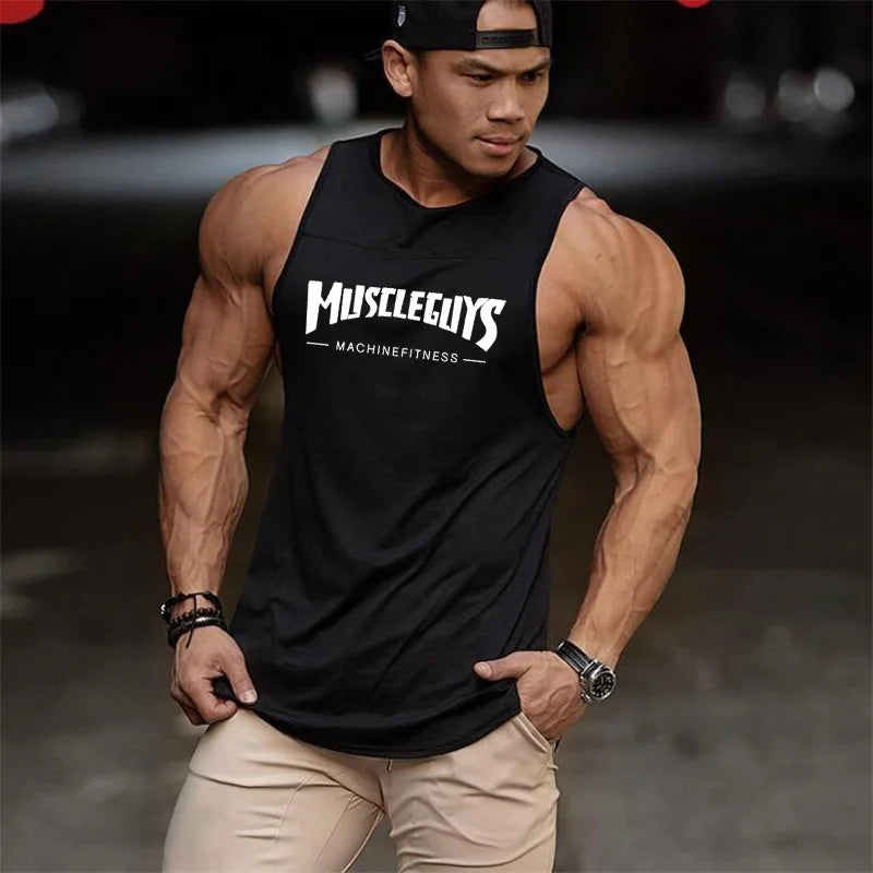 Men's Sweat-Absorbent Sleeveless Gym Vest