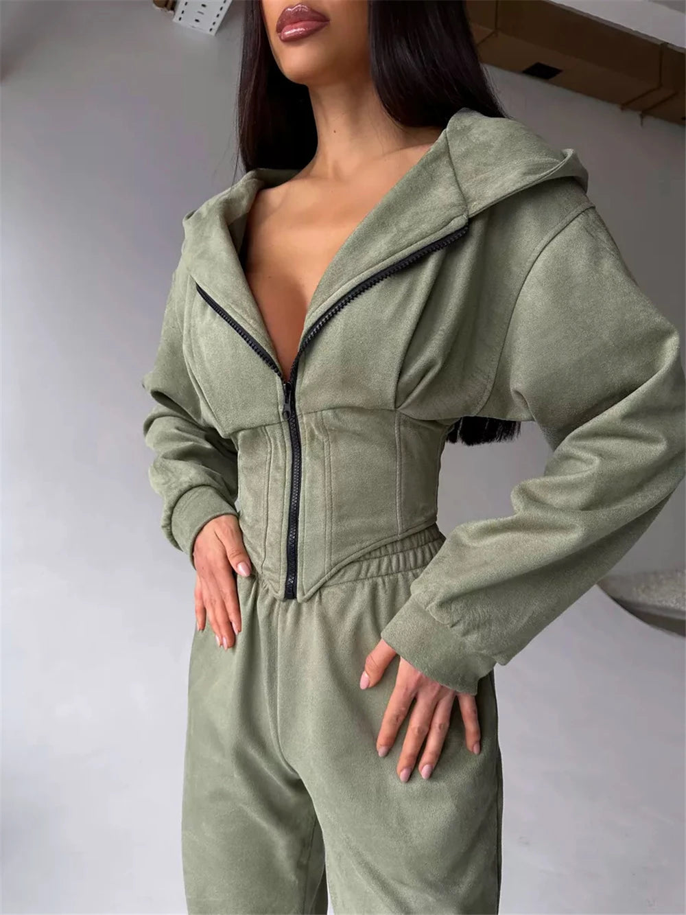 Women's Hooded Tracksuit 2-Piece Set