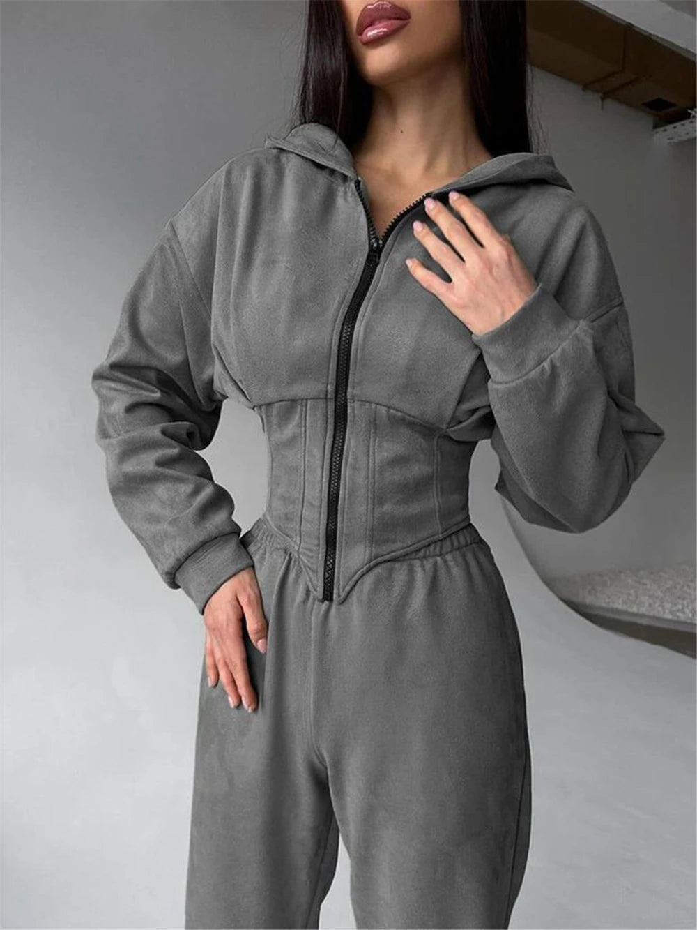 Women's Hooded Tracksuit 2-Piece Set