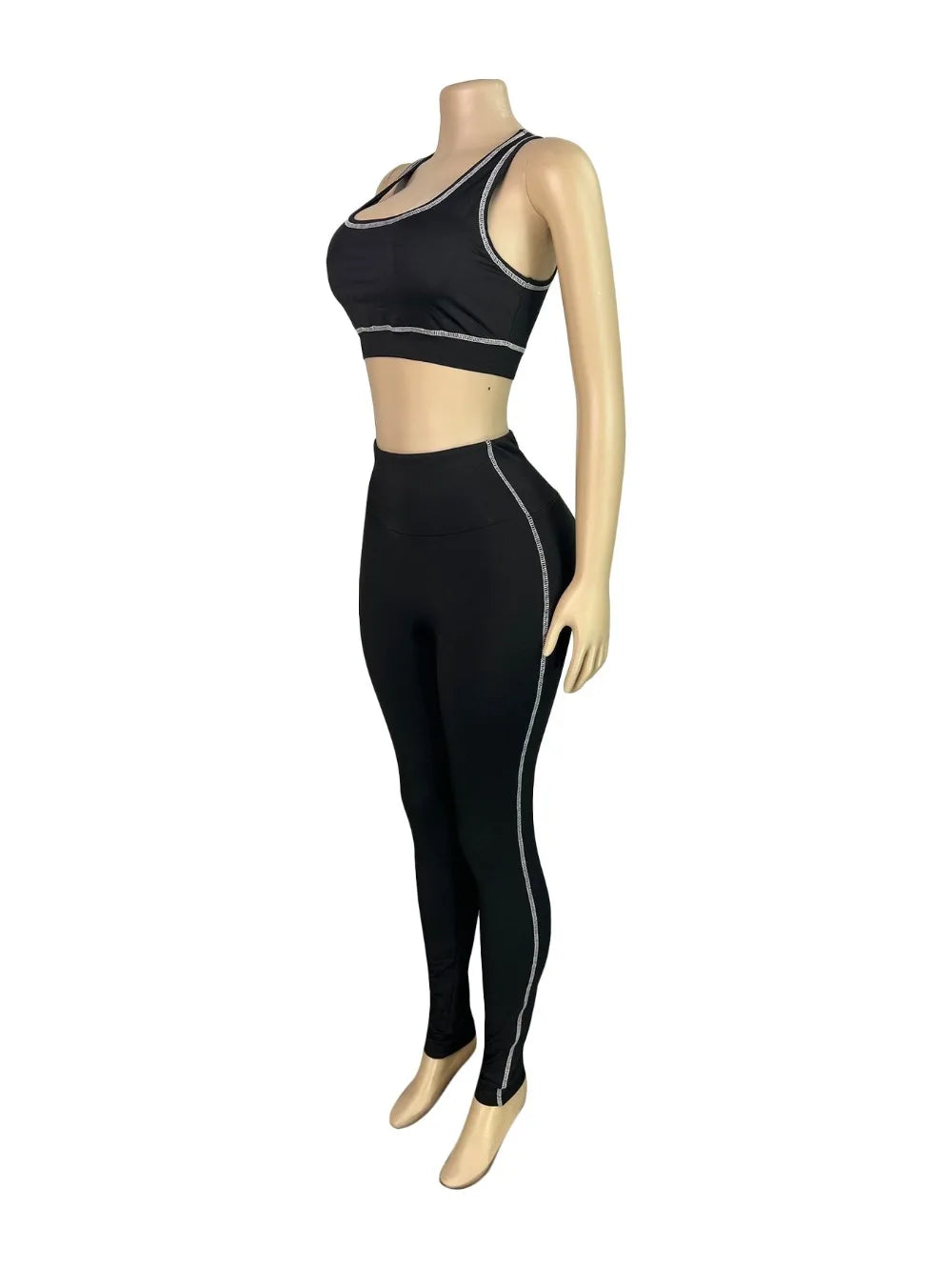FLARORA Casual Sporty Three Piece Sets Woman Stripe Patchwork Sleeveless Vest+Jacket+Pant Outfits Female Yoga Fitness Tracksuits