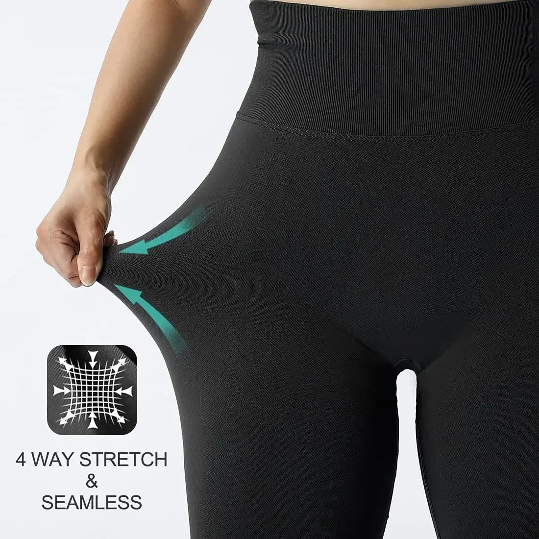 Women's Seamless Knitted High-Waist Yoga Pants