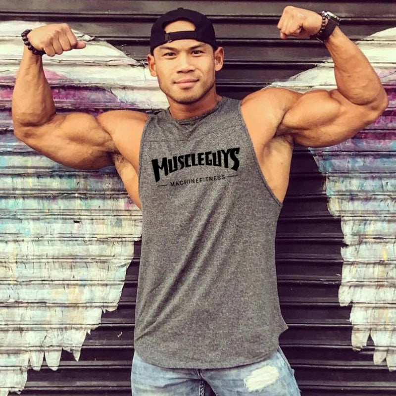 Men's Sweat-Absorbent Sleeveless Gym Vest