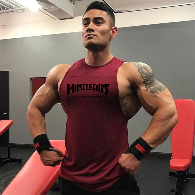 Men's Sweat-Absorbent Sleeveless Gym Vest