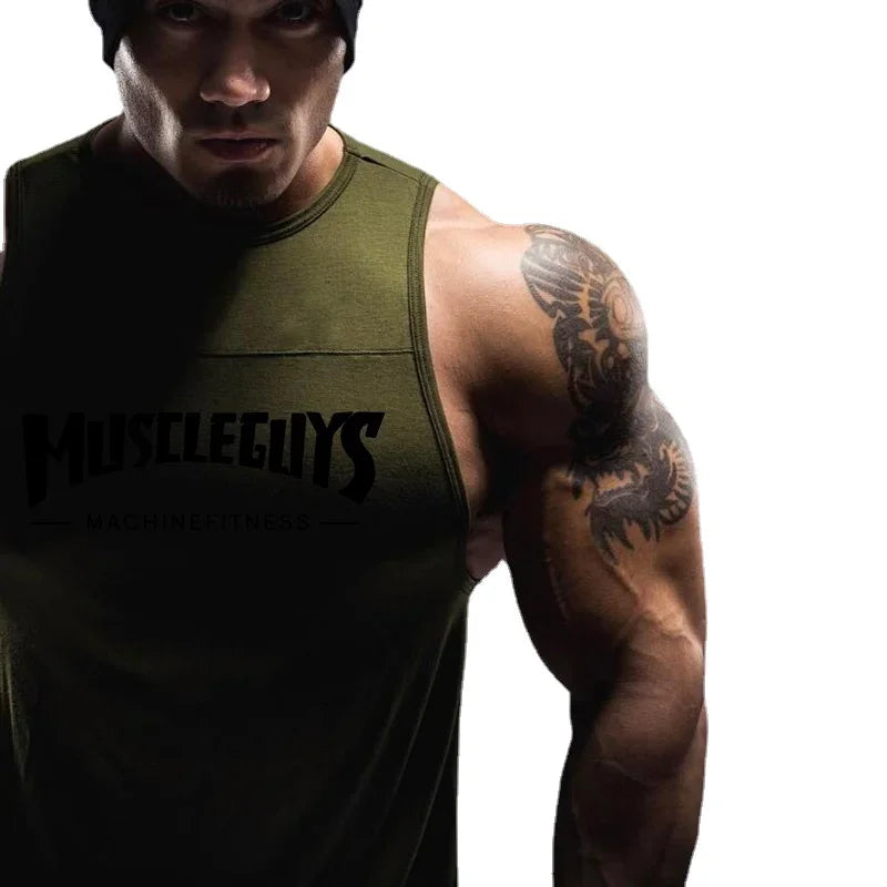 Men's Sweat-Absorbent Sleeveless Gym Vest