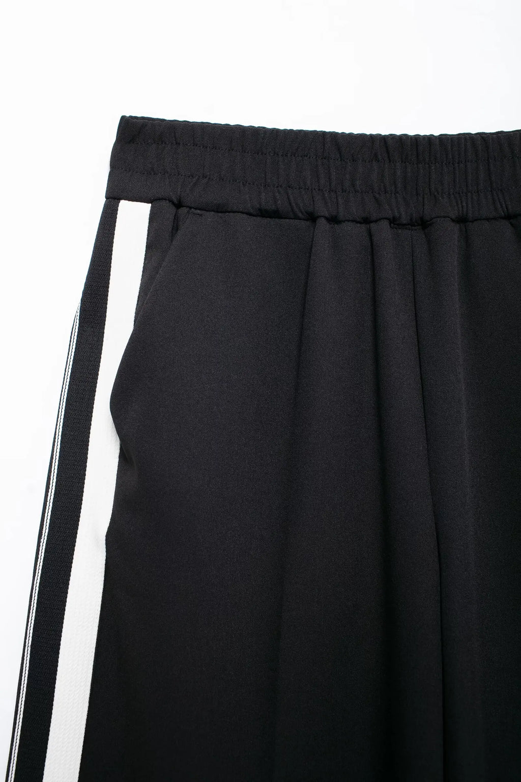 HH Women Casual Sports Suit Fashion Side Stripe Lapel Long Sleeve Zipper Jacket Female Chic Elastic Waist Wide Leg Pants