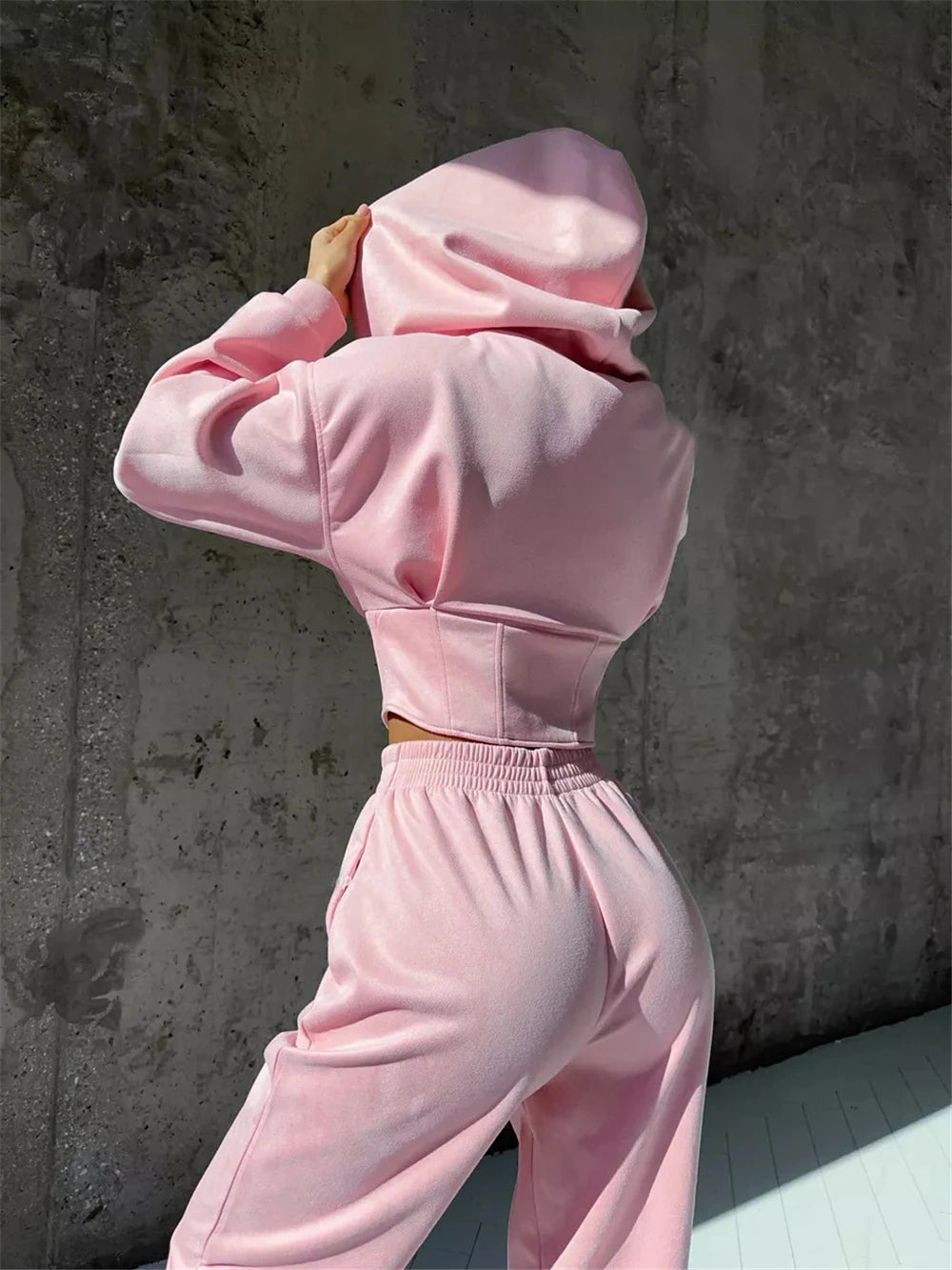 Women's Hooded Tracksuit 2-Piece Set