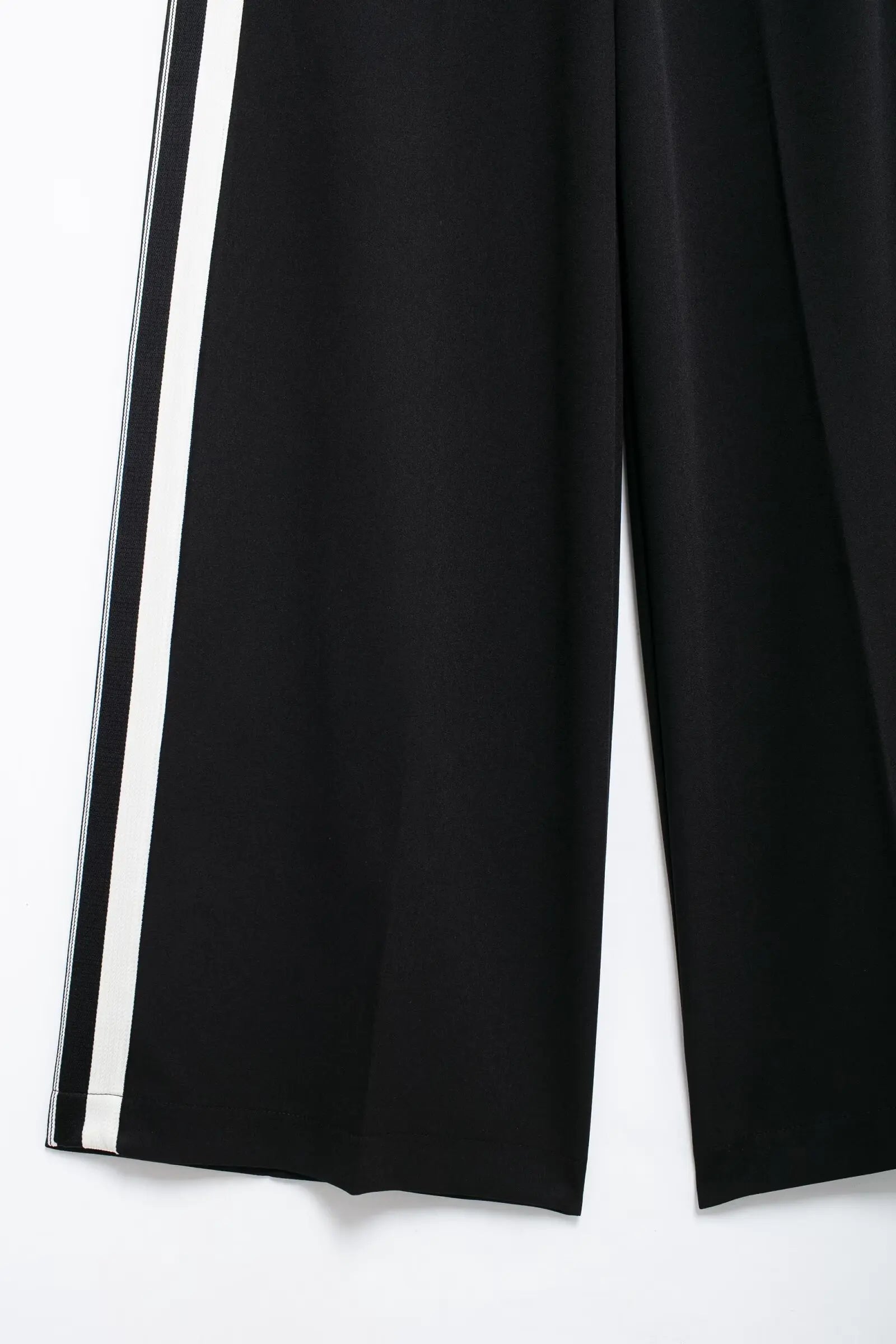 HH Women Casual Sports Suit Fashion Side Stripe Lapel Long Sleeve Zipper Jacket Female Chic Elastic Waist Wide Leg Pants
