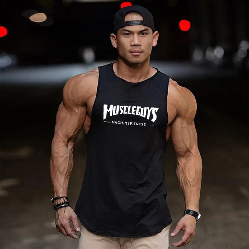 Men's Sweat-Absorbent Sleeveless Gym Vest