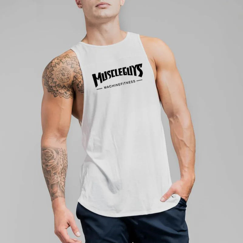 Men's Sweat-Absorbent Sleeveless Gym Vest
