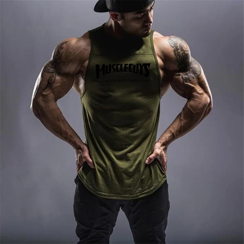 Men's Sweat-Absorbent Sleeveless Gym Vest