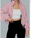 Women's Stand-Collar Fleece Zip-Up Jacket