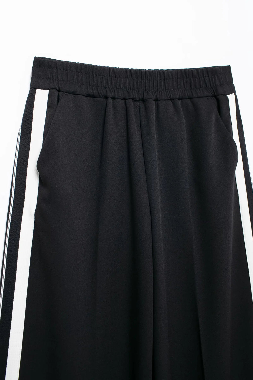 HH Women Casual Sports Suit Fashion Side Stripe Lapel Long Sleeve Zipper Jacket Female Chic Elastic Waist Wide Leg Pants