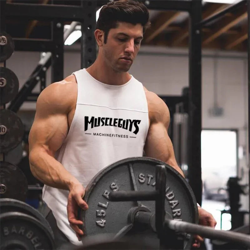 Men's Sweat-Absorbent Sleeveless Gym Vest