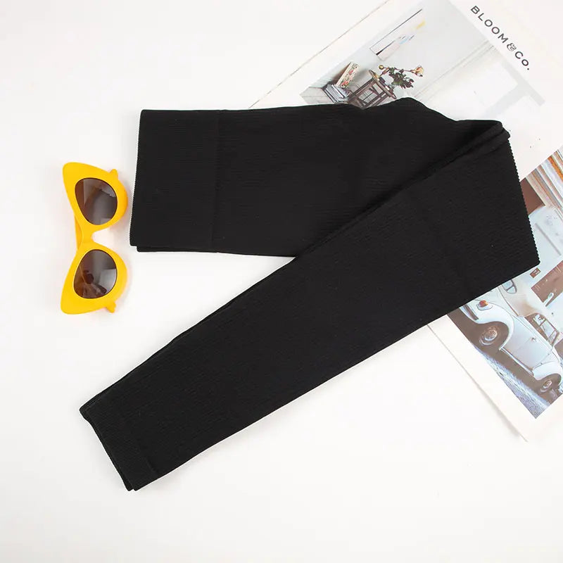 Women's Ribbed High-Waist Butt-Lifting Leggings