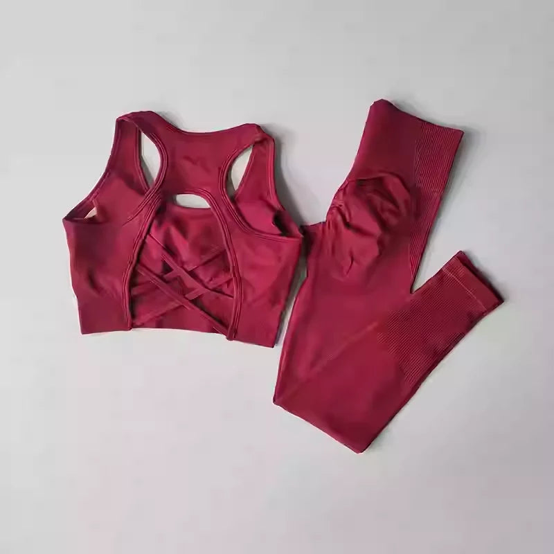 Women's Seamless Yoga Set — Sports Bra & Leggings
