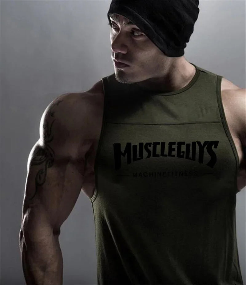 Men's Sweat-Absorbent Sleeveless Gym Vest