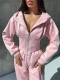 Women's Hooded Tracksuit 2-Piece Set