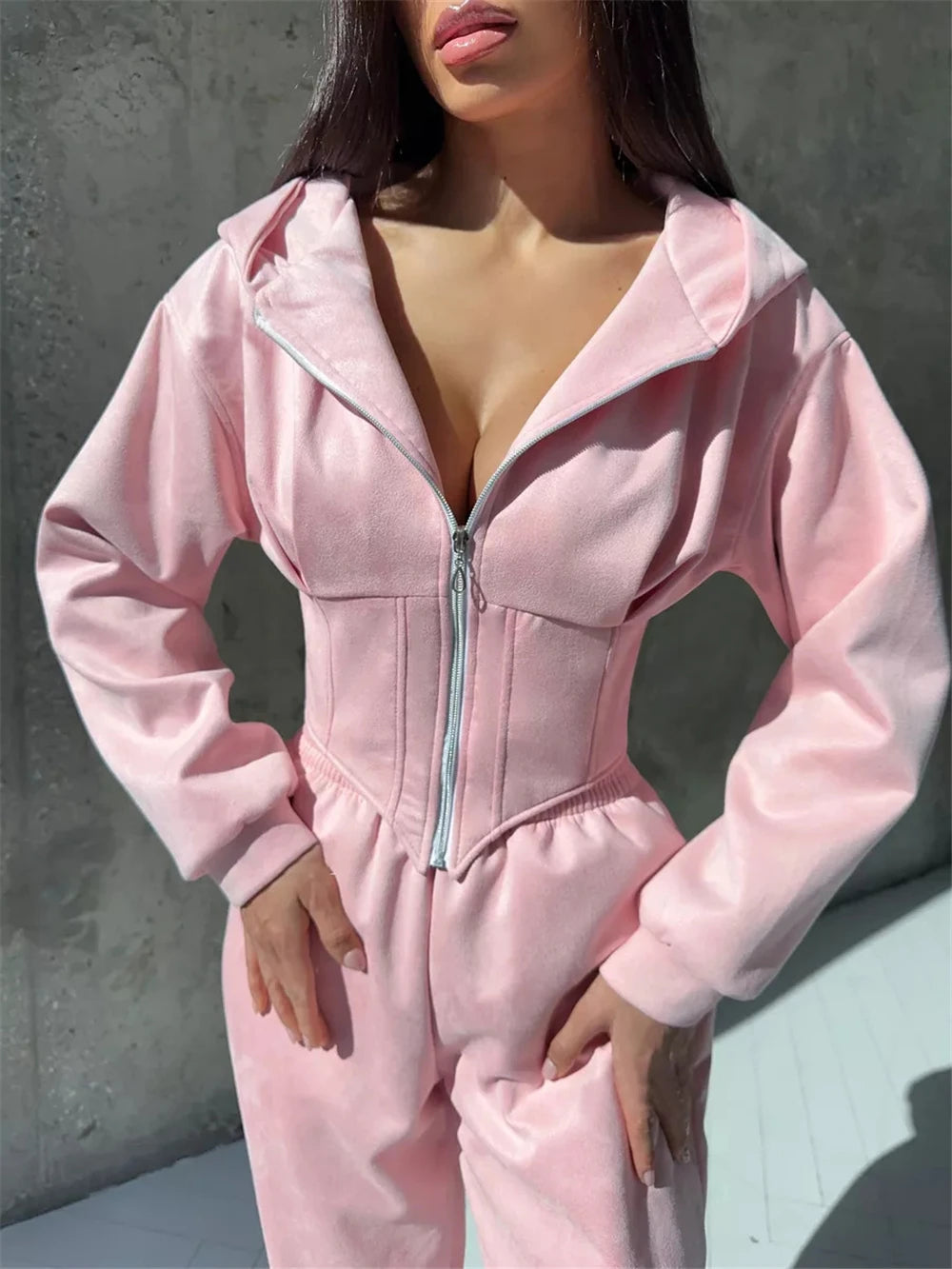 Women's Hooded Tracksuit 2-Piece Set