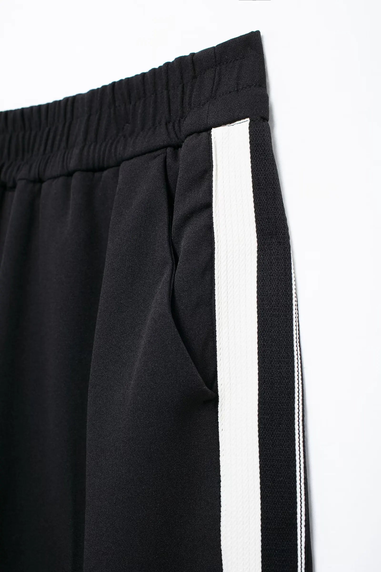 HH Women Casual Sports Suit Fashion Side Stripe Lapel Long Sleeve Zipper Jacket Female Chic Elastic Waist Wide Leg Pants