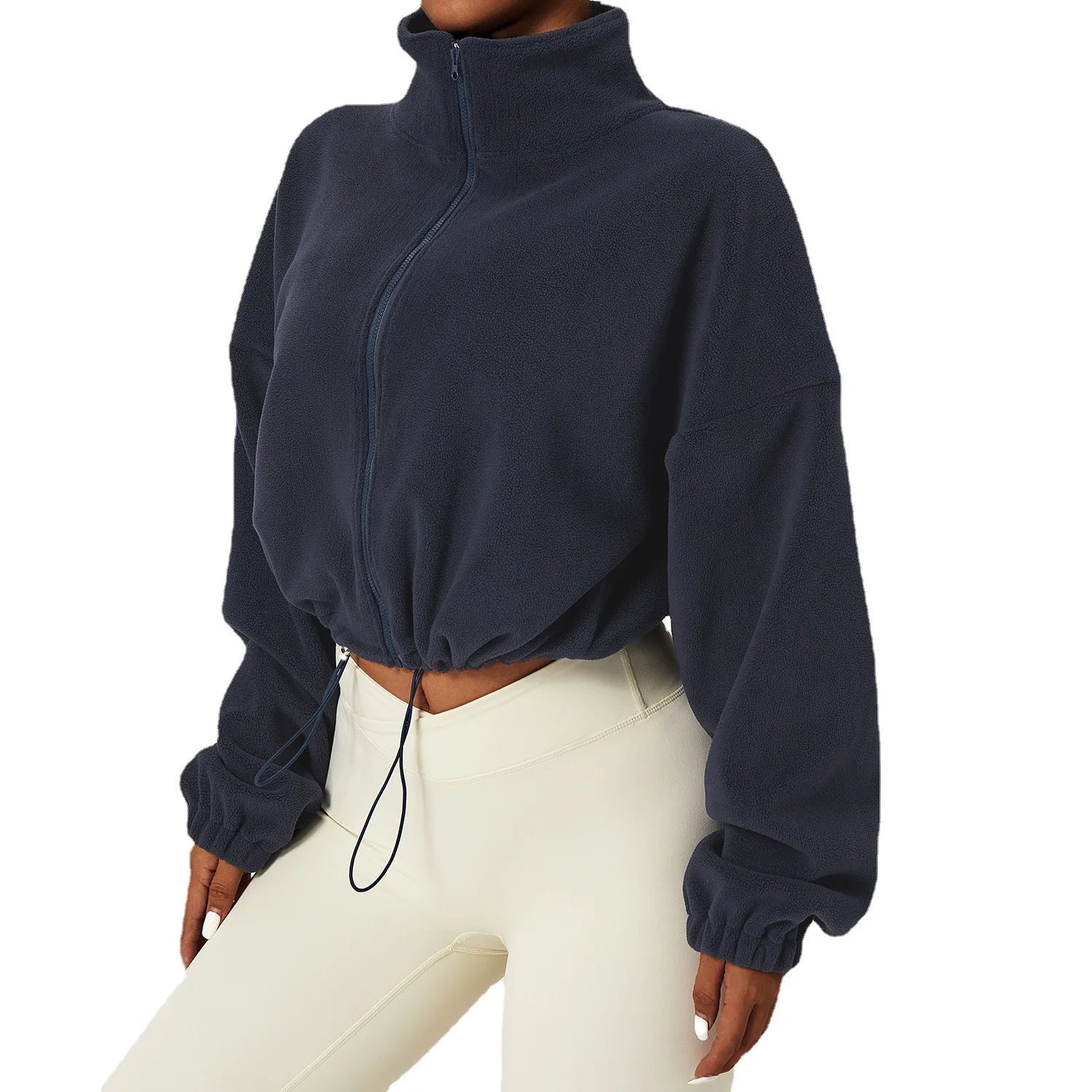 Women's Stand-Collar Fleece Zip-Up Jacket