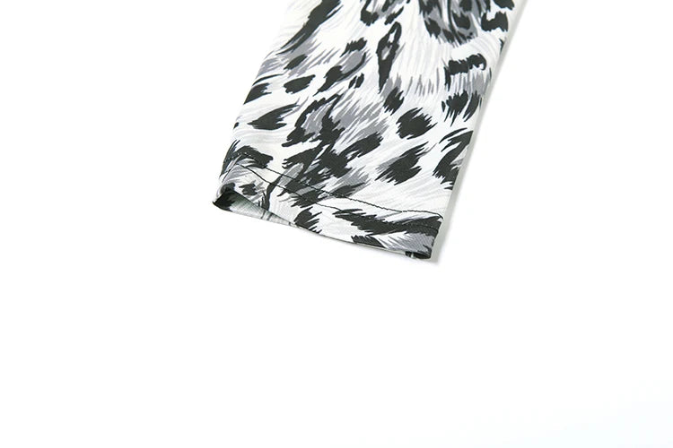Weird Puss Fitness Jumpsuit Women Sexy Zip Leopard Print Full Sleeve Streetwear Activity Workout Casual Tight Stretch Overalls